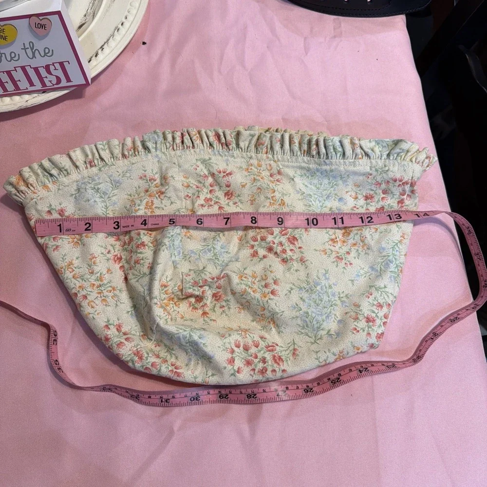 Longaberger Fabric Liner Mom's Memories Yellow‎ Pink Floral 100% cotton
